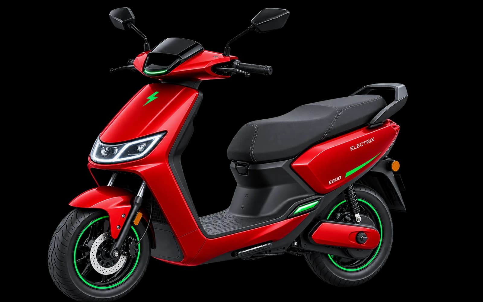 Electric scooter with alloy wheels